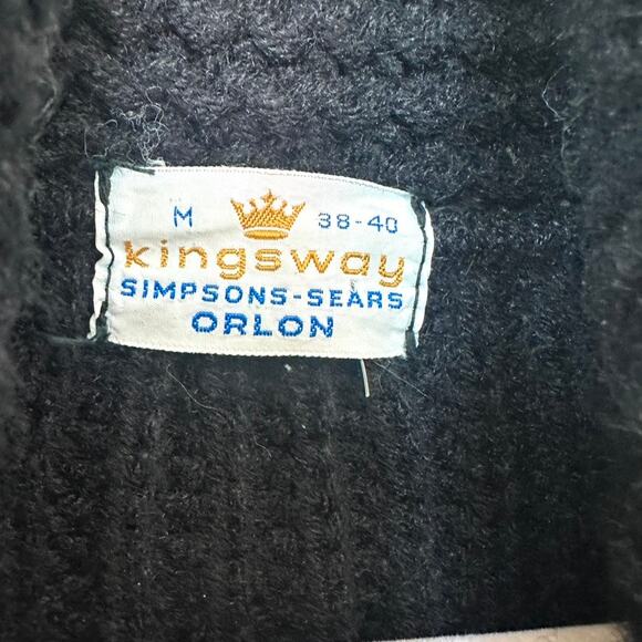 Vintage Simpsons Sears Cowichan Cardigan Knit Sweater 60s/70s Men’s M (38-40) - Picture 5 of 9